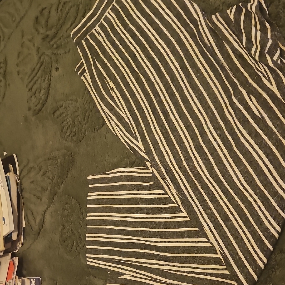 Black and White Striped Pants